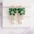 Silver plated green stones drop earrings