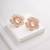 Rose gold plated pink stone stud earrings