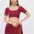 Maroon tissue embellished saree with blouse