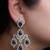 Silver plated blue chandelier earrings