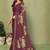 Maroon pure georgette printed saree with blouse