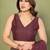 Maroon pure georgette printed saree with blouse