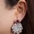 Silver plated ruby red stone drop earrings