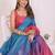 Multicolor linen printed saree with blouse