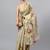 Beige tissue printed saree with blouse