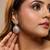Silver plated apricot orange teardrop earrings