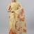 Cream tissue printed saree with blouse