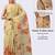 Cream tissue printed saree with blouse