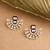 Gold plated black fan enamel earrings