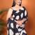 Black pure georgette printed saree with blouse