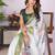 White linen  saree with blouse
