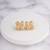 Golden interwoven knot stud earrings