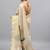 Off white tussar printed saree with blouse