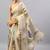 Off white tussar printed saree with blouse
