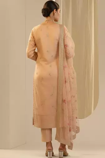 Women Regular Kurta with Trousers & With Dupatta