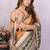 Multicolor linen printed saree with blouse