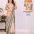 Multicolor linen printed saree with blouse