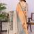 Multicolor linen printed saree with blouse