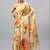 Beige tussar printed saree with blouse
