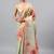 Green tussar printed saree with blouse