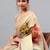 Green tussar printed saree with blouse