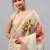 Green tussar printed saree with blouse