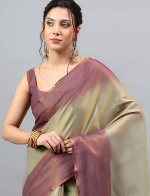 Multicolor tussar dyed saree with blouse 2
