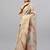 Beige tissue printed saree with blouse