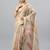 Beige tissue printed saree with blouse