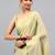 Lime tissue printed saree with blouse