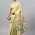 Lime tissue printed saree with blouse