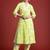 Women Floral Printed Pleated Pure Cotton Kurta with Trousers
