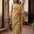 Beige linen printed saree with blouse