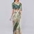 Off white polyester printed saree with blouse
