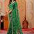 Green chiffon printed saree with blouse