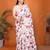 White linen printed saree with blouse