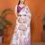 White linen printed saree with blouse