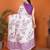 White linen printed saree with blouse