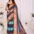 Multicolor linen printed saree with blouse