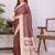 Burgundy linen  saree with blouse