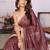 Burgundy linen  saree with blouse