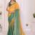 Yellow linen solid saree with blouse
