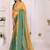 Yellow linen solid saree with blouse