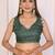 Yellow linen solid saree with blouse