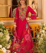 Women Ethnic Motifs Embroidered Regular Mirror Work Kurta with Trousers & With Dupatta