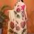 Cream organza printed saree with blouse