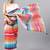 White linen printed saree with blouse