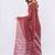 Maroon pure linen printed saree with blouse