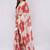 Orange pure linen printed saree with blouse