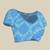 Blue pure georgette printed saree with blouse